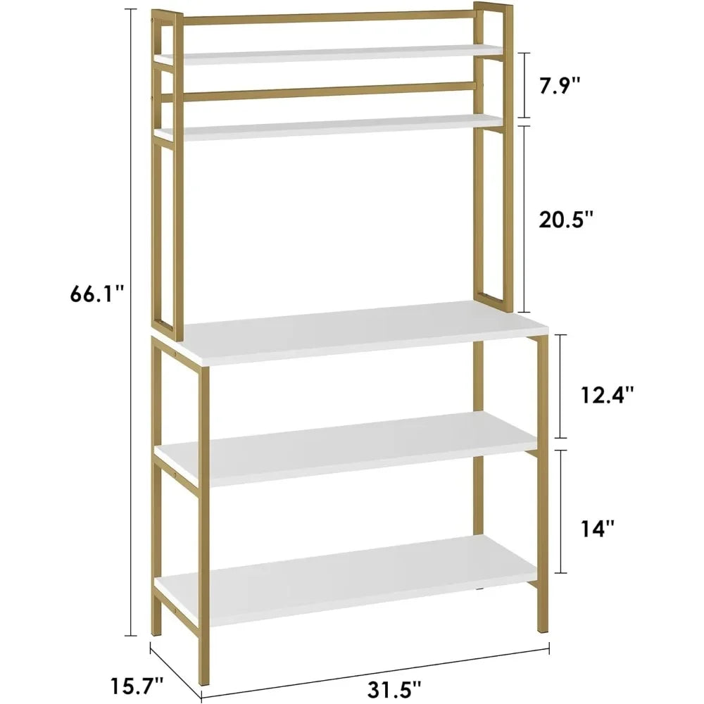 Microwave Stand Kitchen Rack With Hutch Coffee Bar With Storage