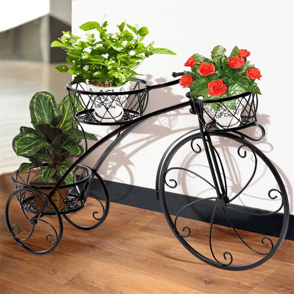 Wrought Iron 3-TierTricycle  Plant Stand