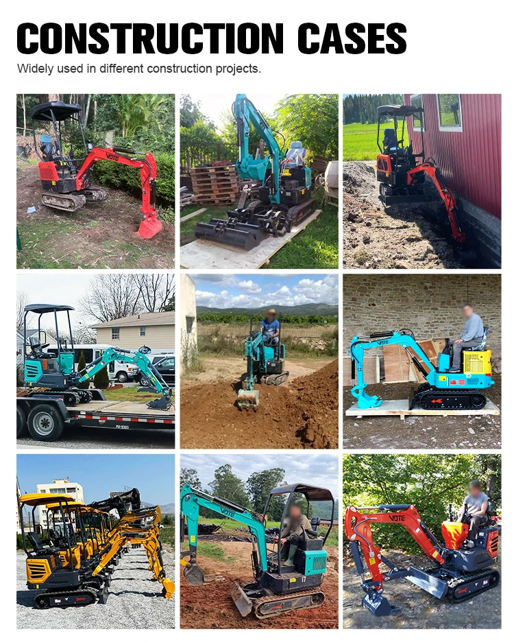 VOTE VTW-18 Mini Crawler Hydraulic 1.8 Ton Excavator Mini Digger