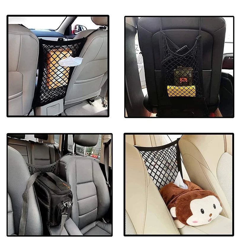 3-Layer Car Storage Net Bag Organizer