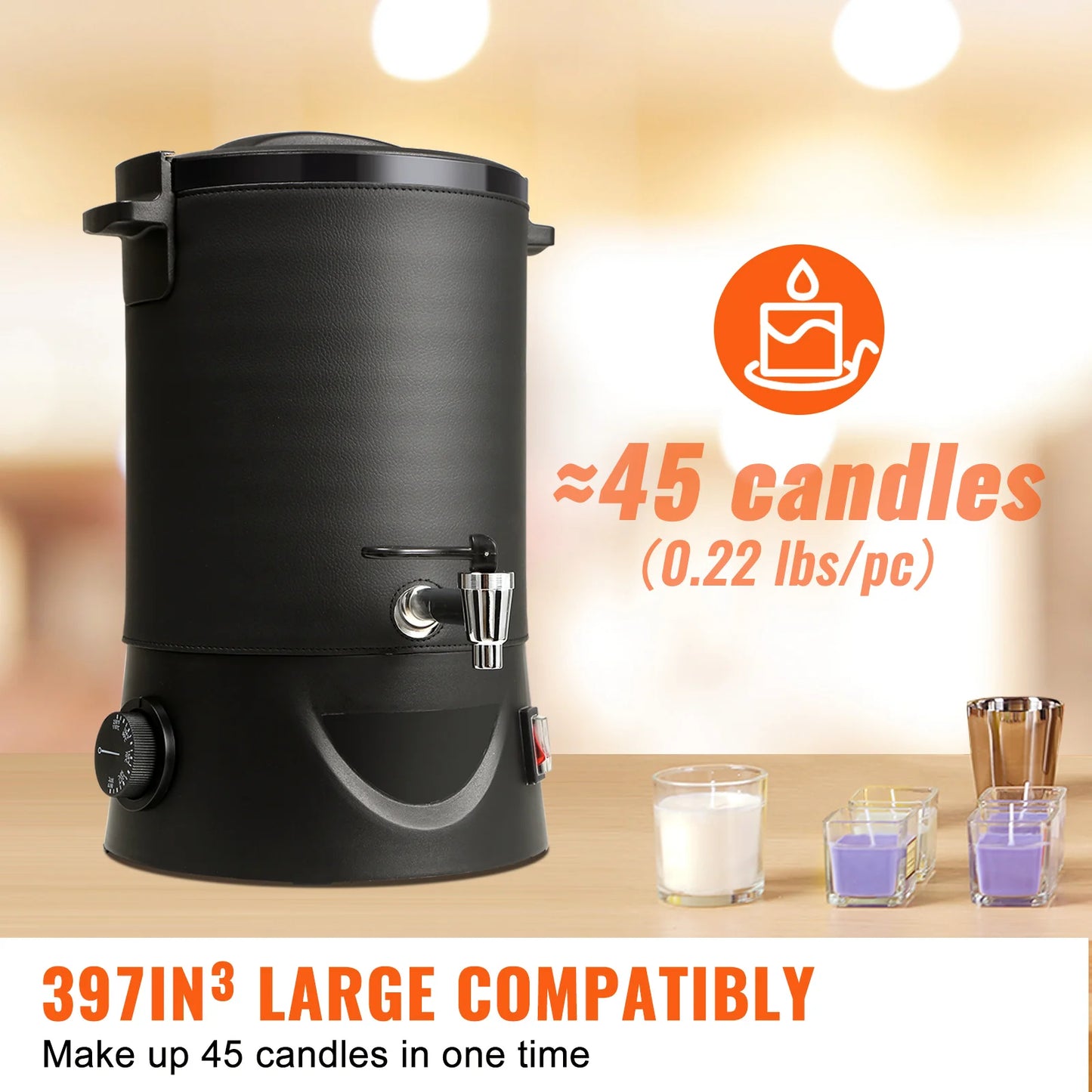 VEVOR Wax Melter for Candle Making  9-Level Temperature Control