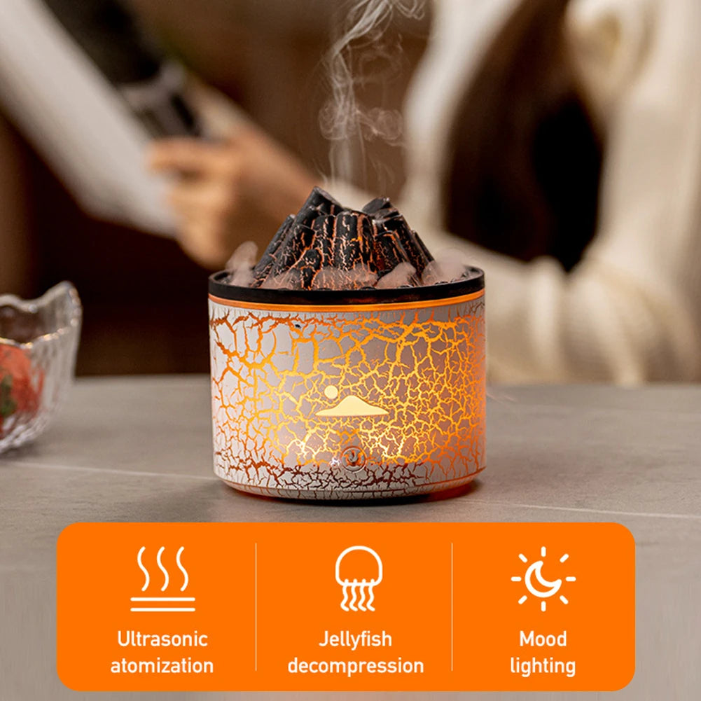 Volcano Fire Flame Aroma Diffuser Essential Oil