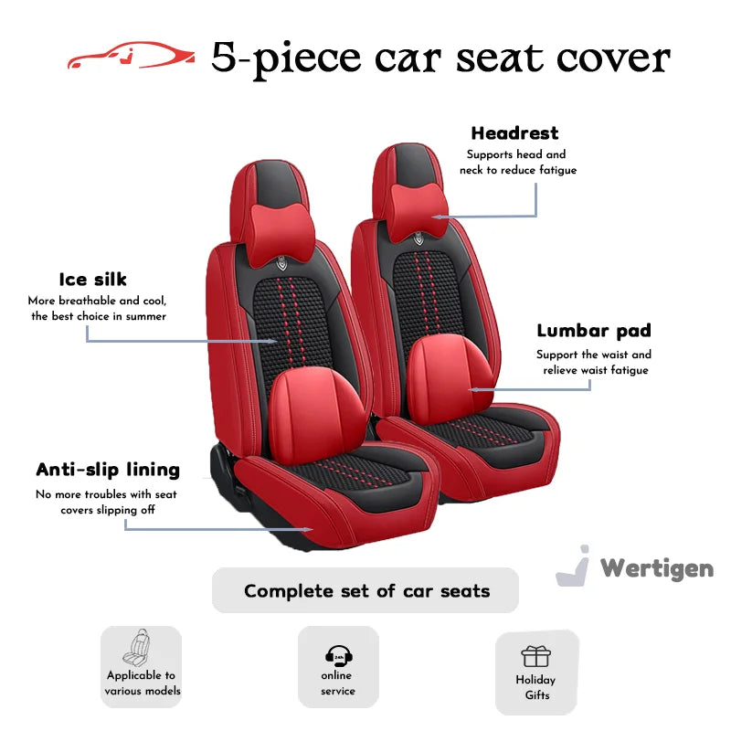 Car seat cover 5-piece full set