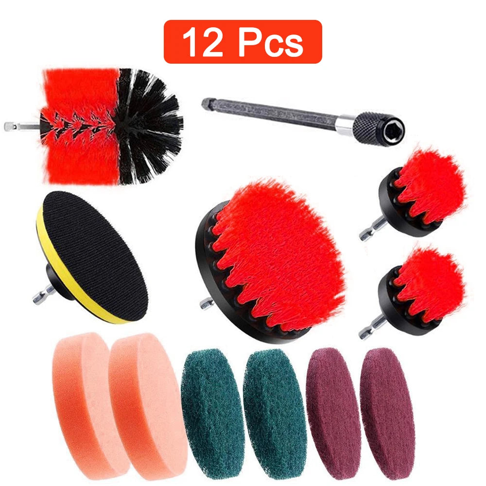 Electric Drill Cleaning Scrubber Brush Kit