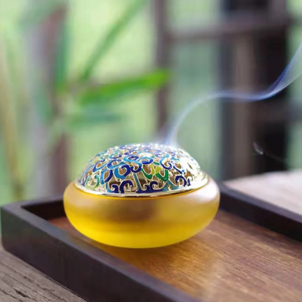 Amber Glazed Incense Burner