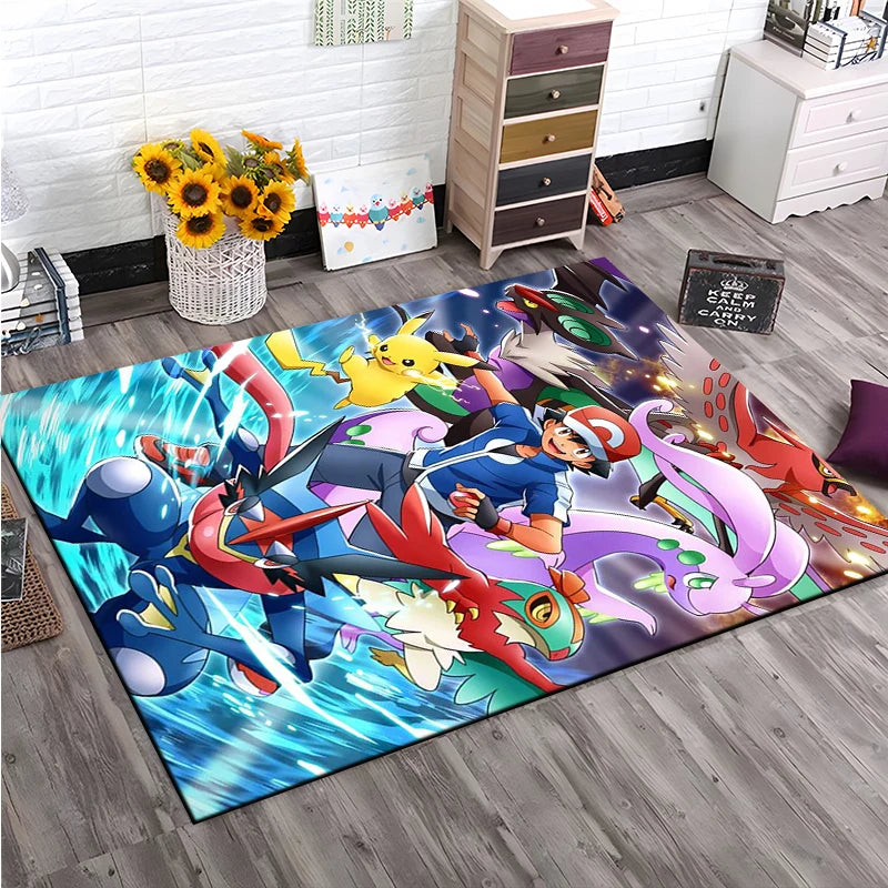 Japanese Anime Pokemon Pikachu Large Area Rug