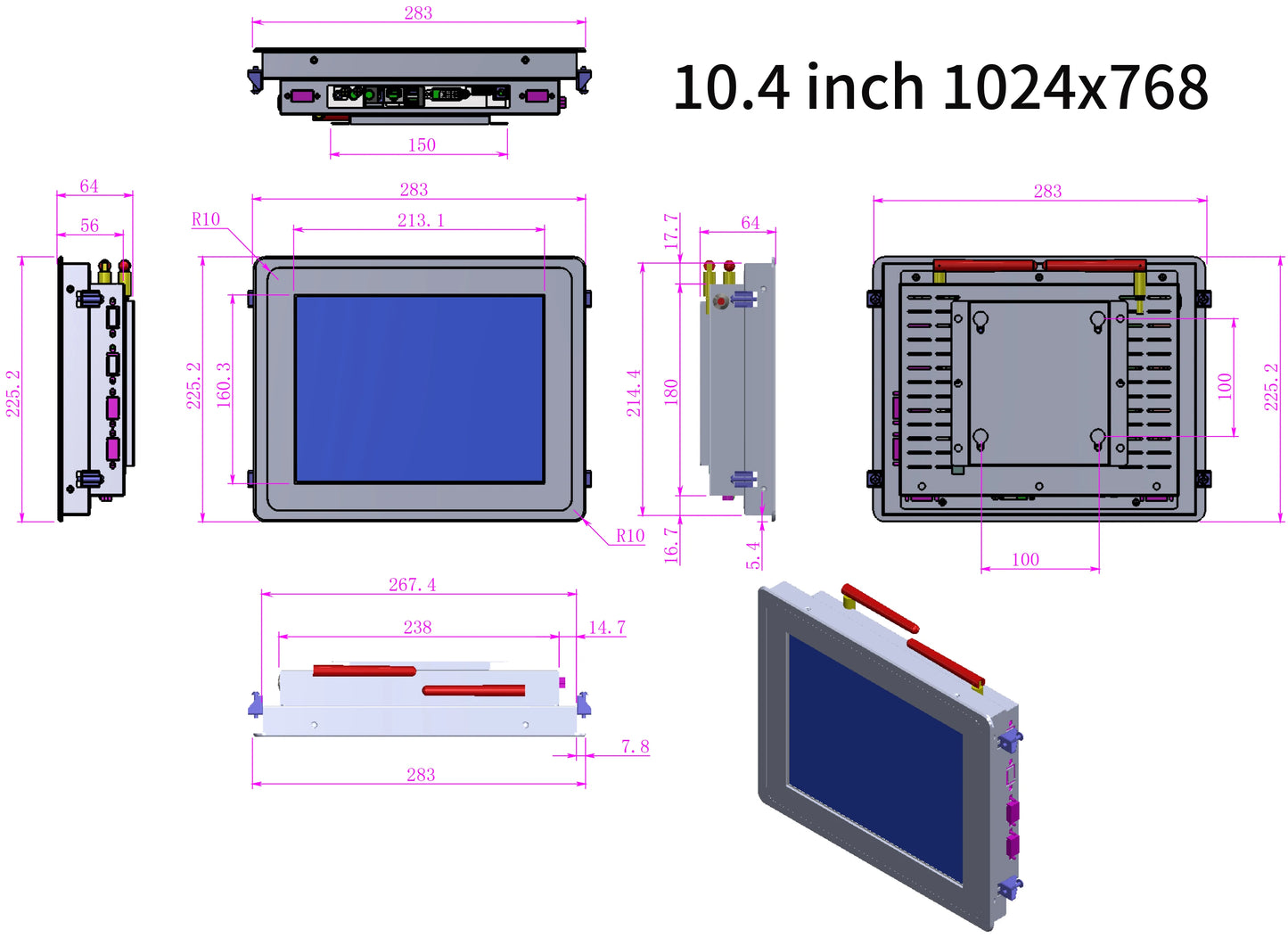 All i One Touch Screen PC Waterproof Frame