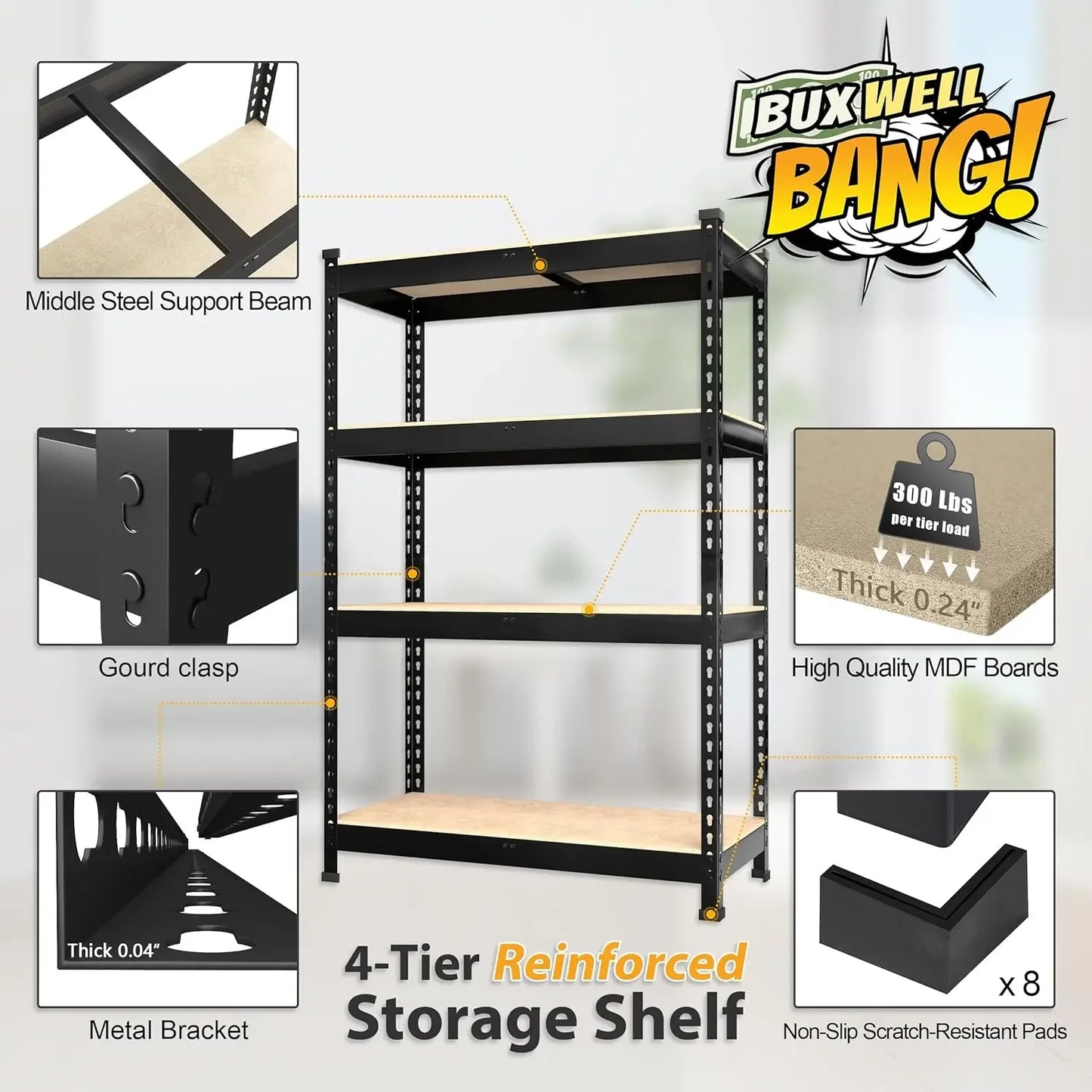 Adjustable Garage Storage Shelves Heavy Duty Shelving