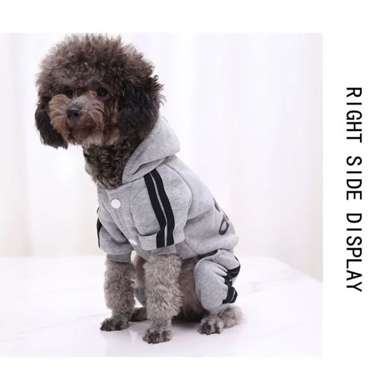 Adidog Winter Clothes Dog Jumpsuit Warm Puppy Pet Clothes Dog Hoodies Sweatshirt Yorkie French Bulldog Clothing Dog Coat Jacket