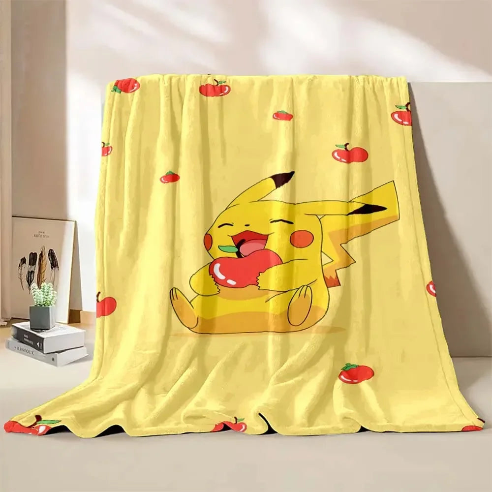 Poke-mon Pikachu Anime Blanket Bedspread