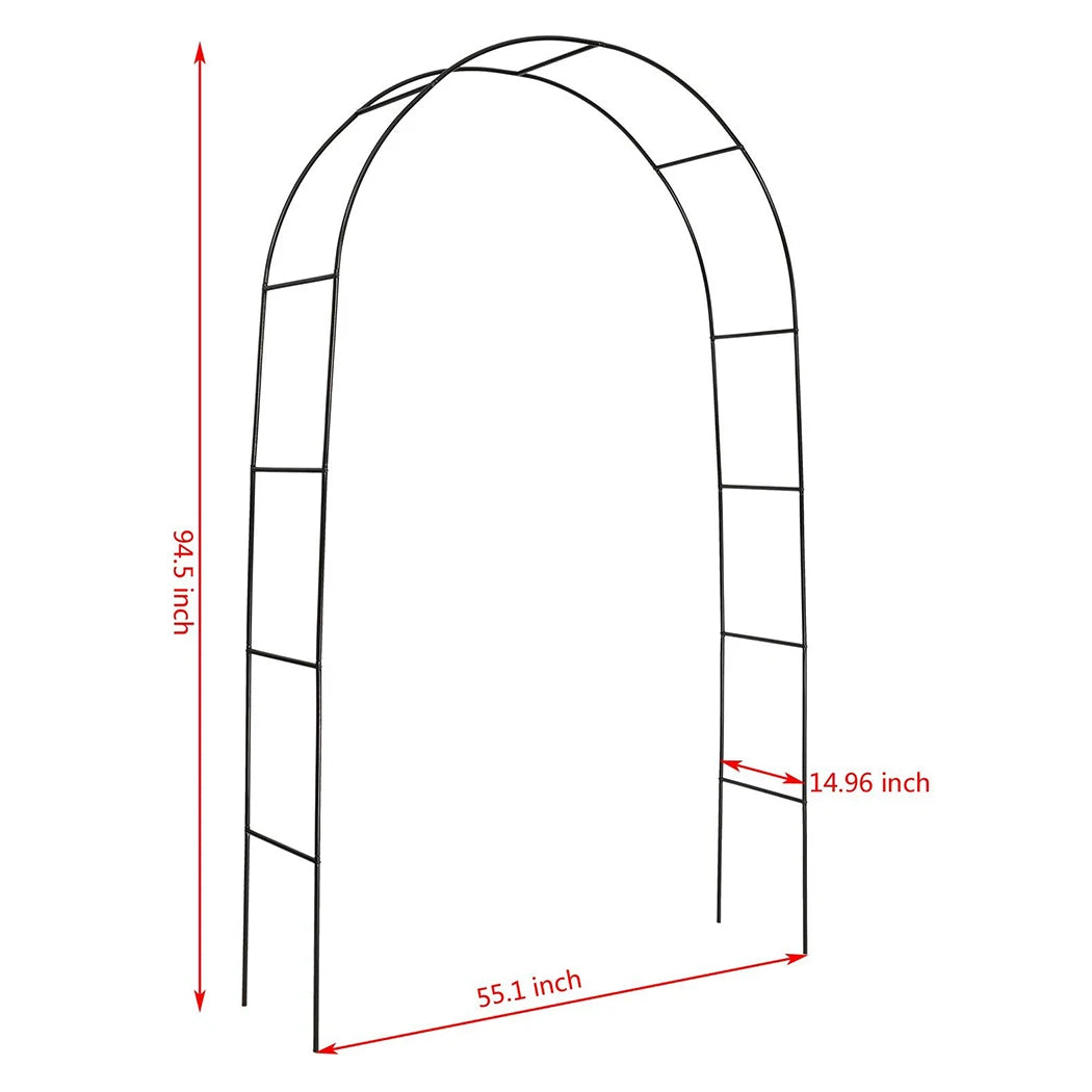 Metal Garden Arch Rose Archway Climbing Plants Trellis