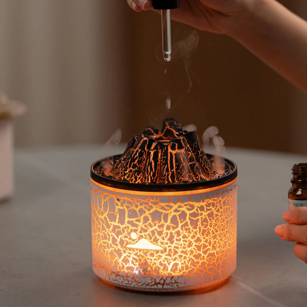 Volcano Fire Flame Aroma Diffuser Essential Oil