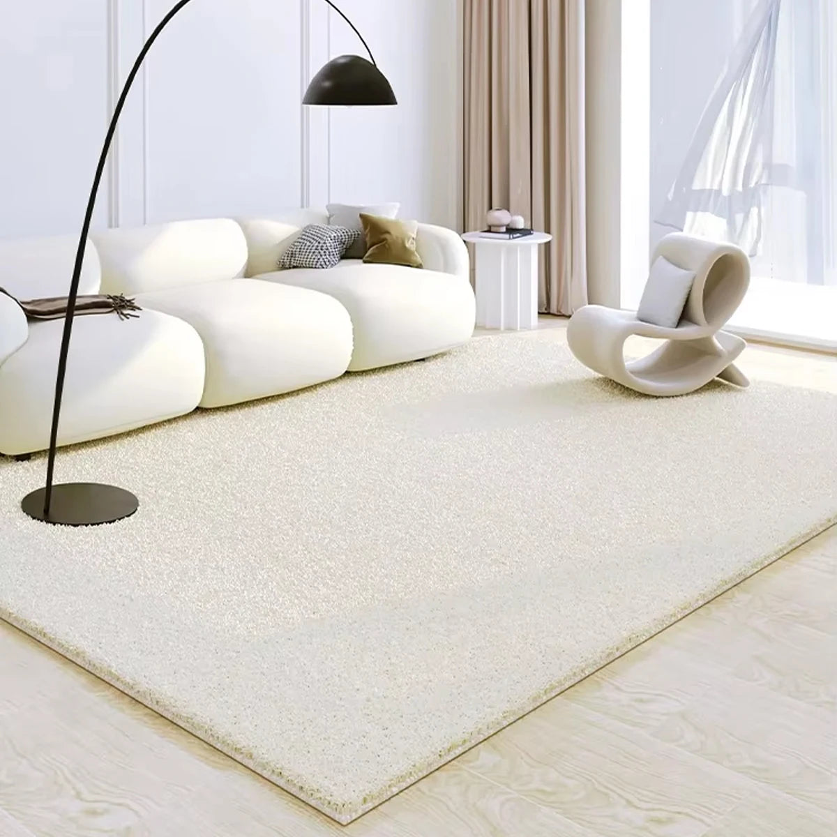 Carpet Living Room White Rug Large Size Home Decor Rugs for Bedroom Bedside Soft Fluffy Floor Mat Tapis Salon Ковер В Гостиную