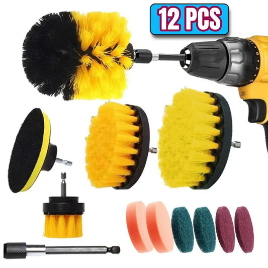 Electric Drill Cleaning Scrubber Brush Kit