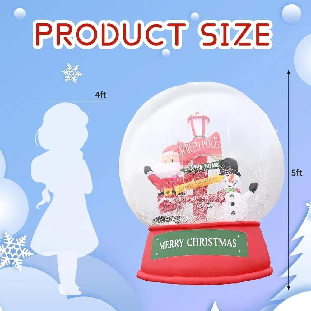 Christmas snowball inflatable Santa Claus, outdoor decorations,LED lights