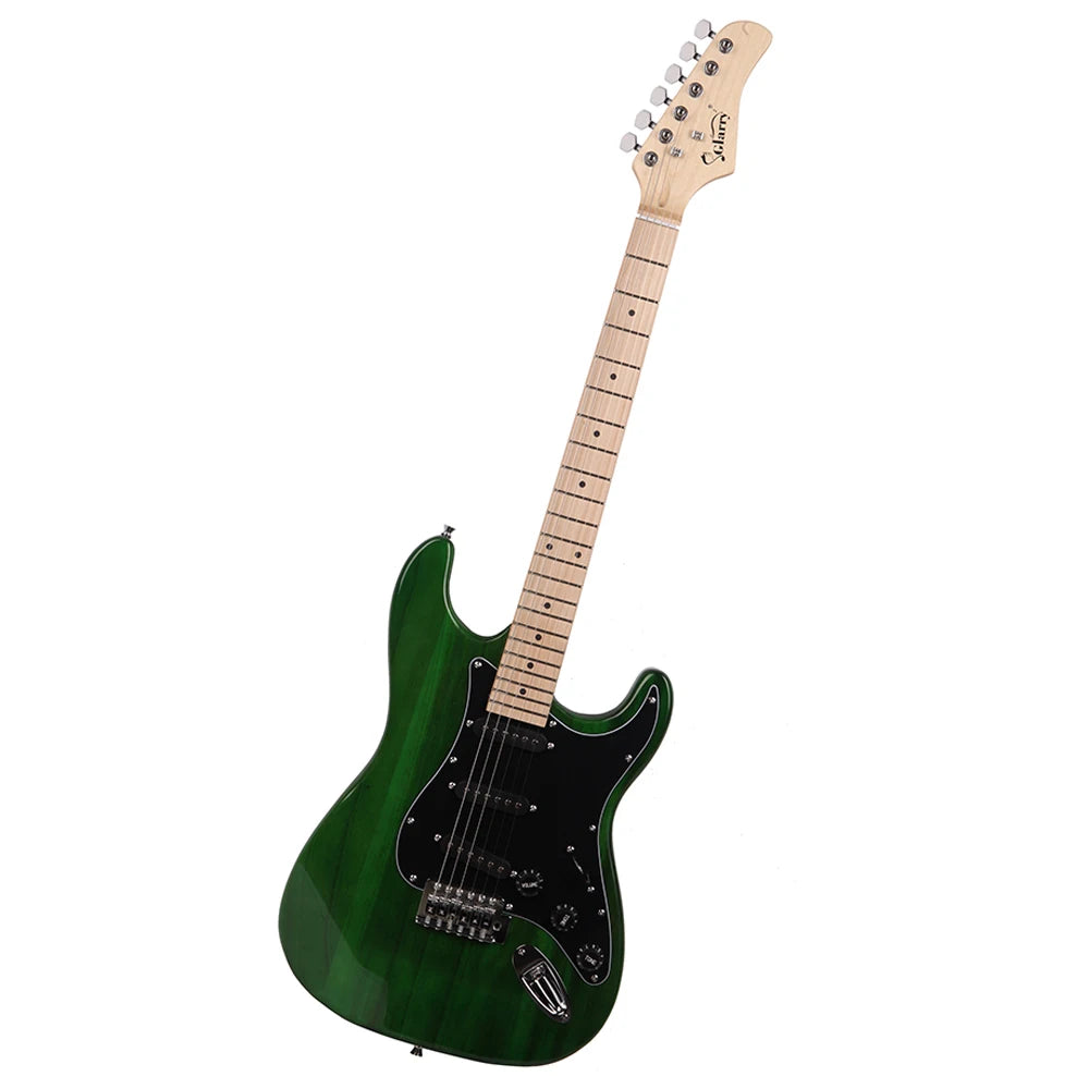 Electric Guitar Kit with Black Pickguard Green