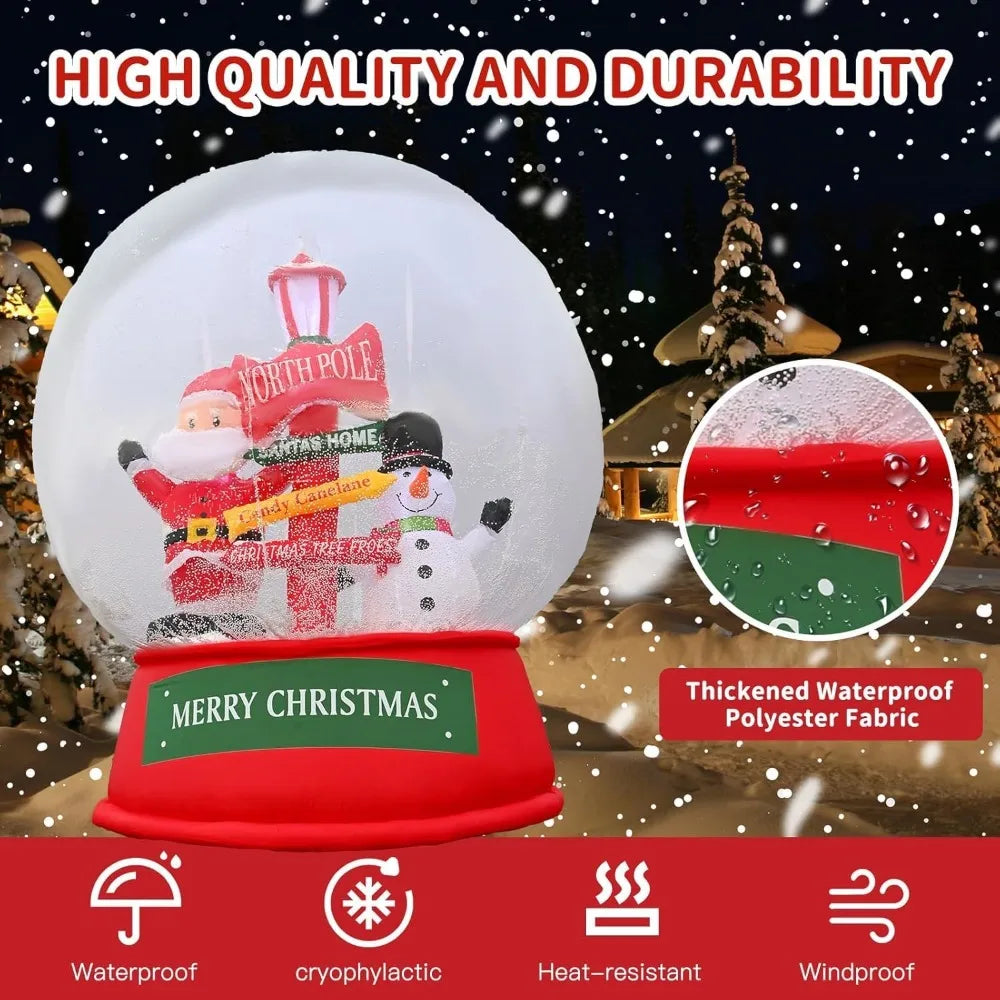 Christmas snowball inflatable Santa Claus, outdoor decorations,LED lights