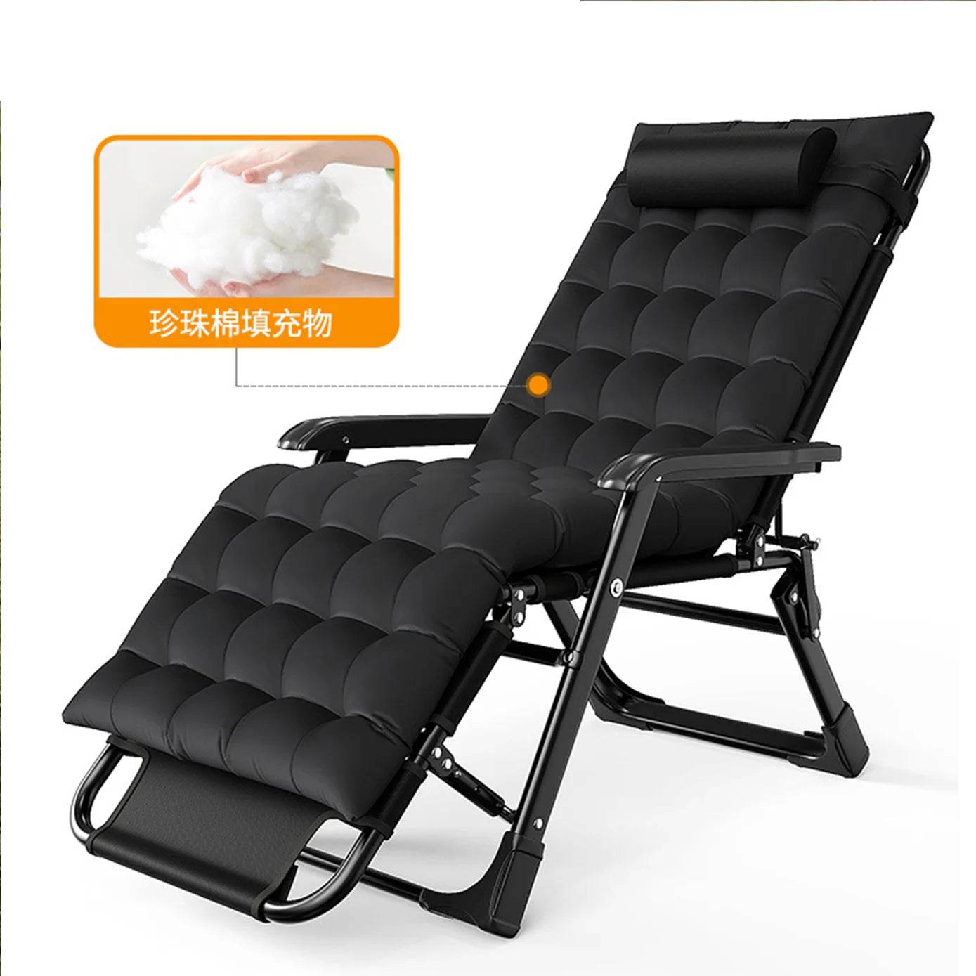 Adjustable height  ultra light folding recliner