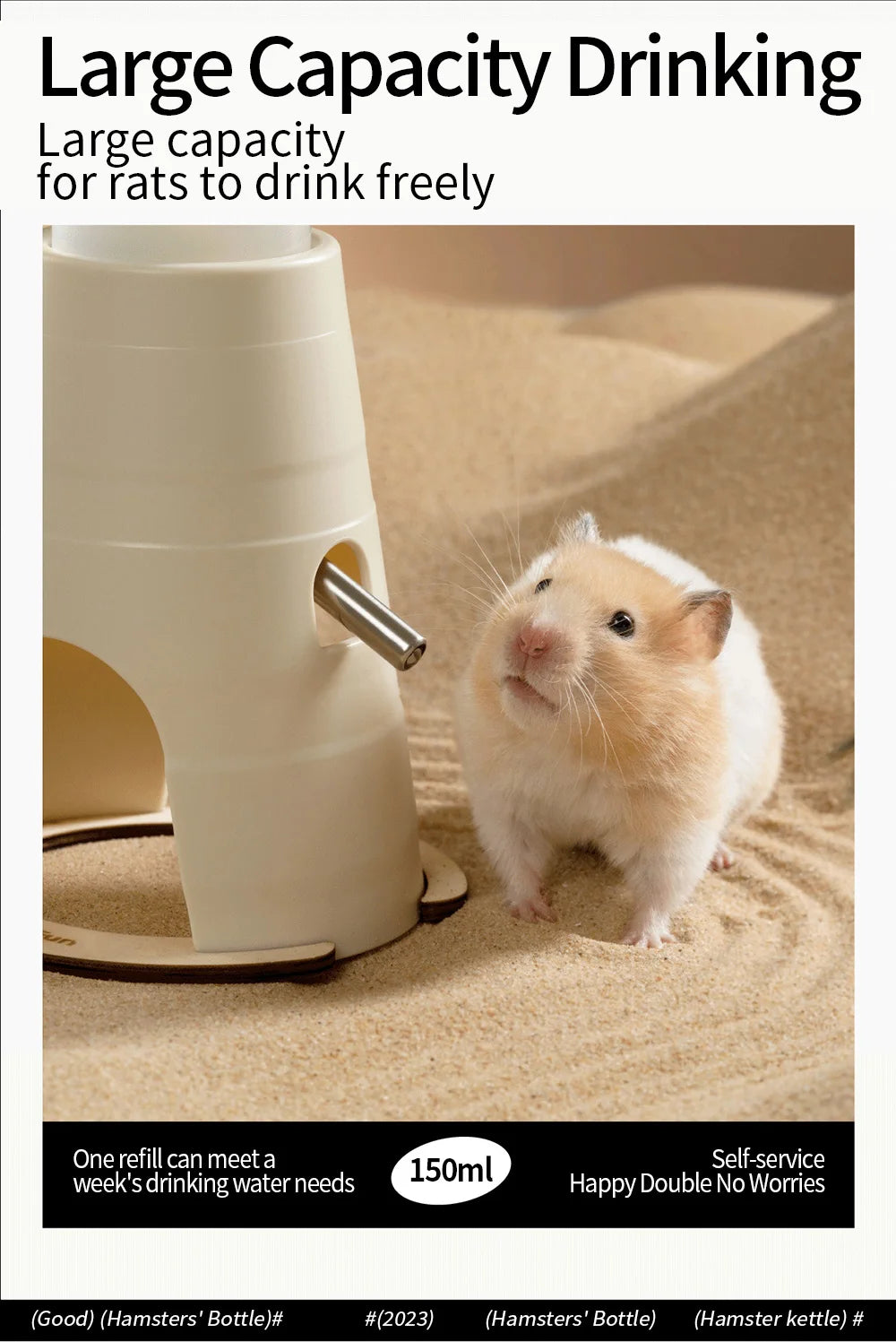 Automatic Hamster Water Dispenser Water Feeder Drinking Water Bottle Leak-proof Feeding Kettle Pet Supplies Hamster Accesorios