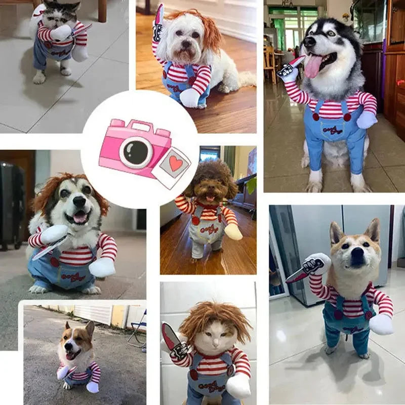 Halloween Dog Cat Clothes Funny Pet Costume Adjustable Dog