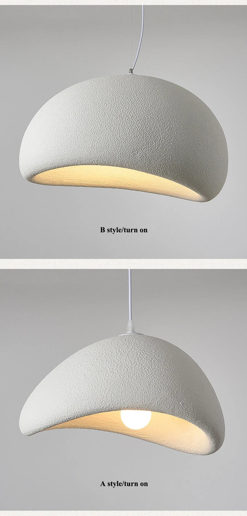 Modern Wabi-Sabi HDPE Led Pendant Light