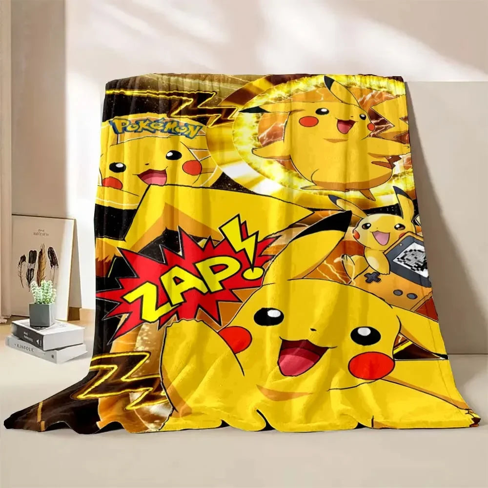 Poke-mon Pikachu Anime Blanket Bedspread