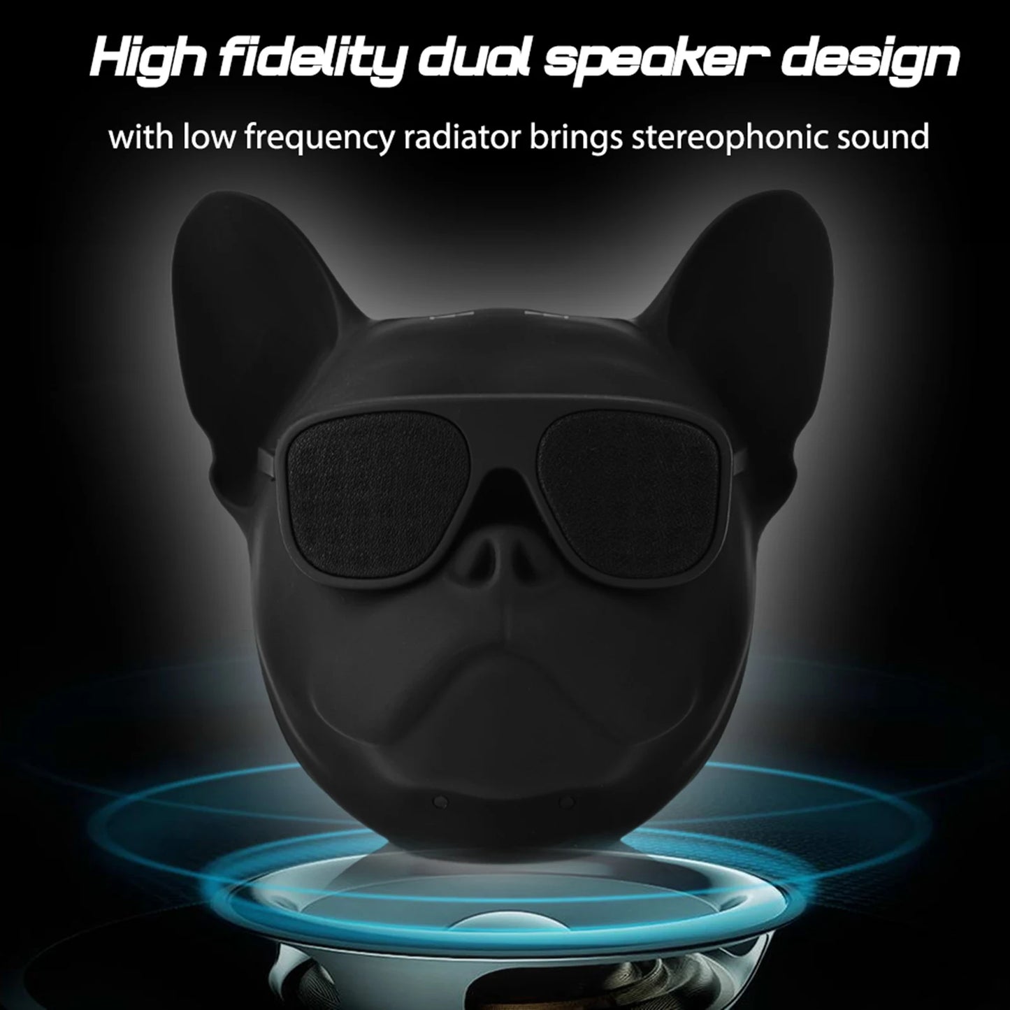 Bluetooth Speaker Dog Shaped Stereo Subwoofer Loudspeaker With Radio Function