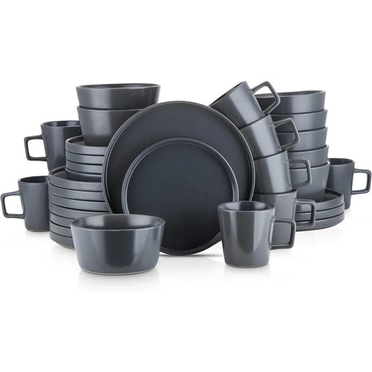 Stone Lain 32 Piece Stoneware Dinnerware Set