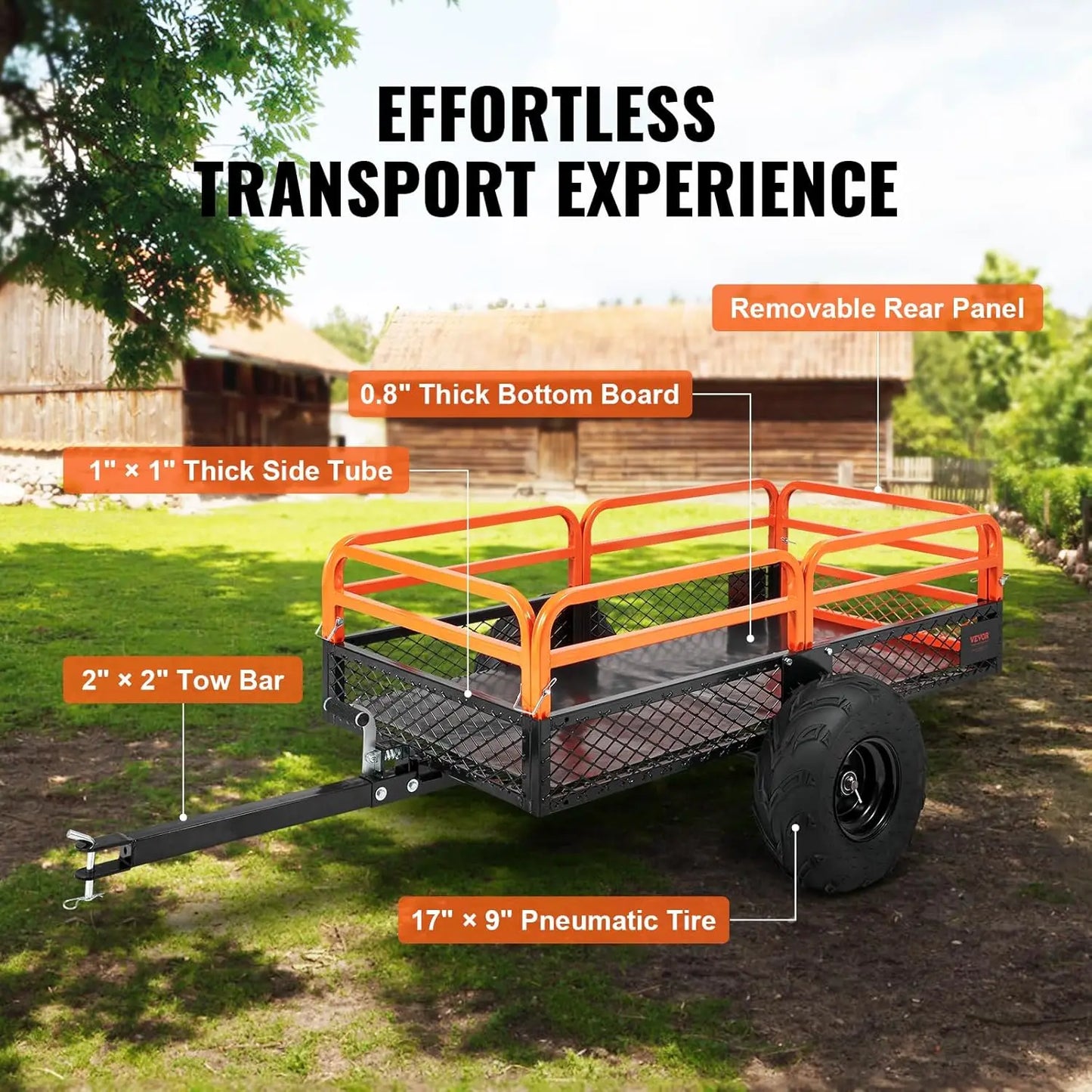 UTV Tow Behind Lawn Mower Tractor