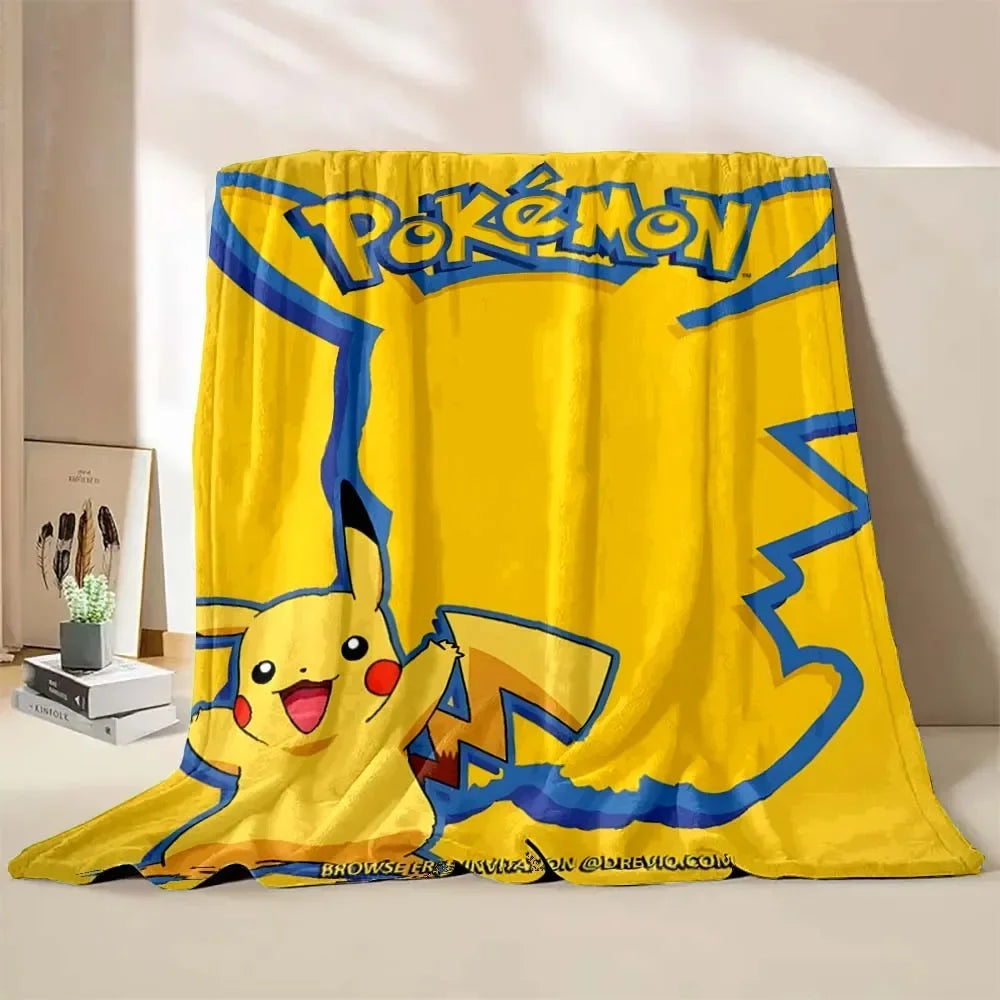 Poke-mon Pikachu Anime Blanket Bedspread