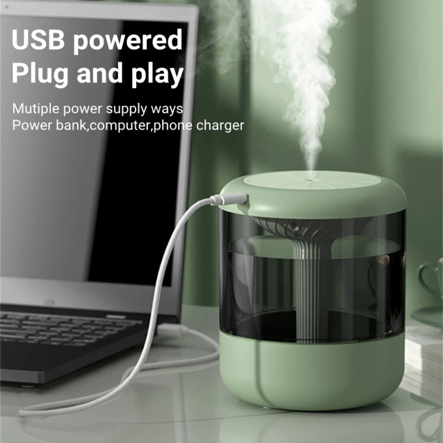 Ultrasonic Aromatherapy Mist Maker with USB Essential Oil Diffuser