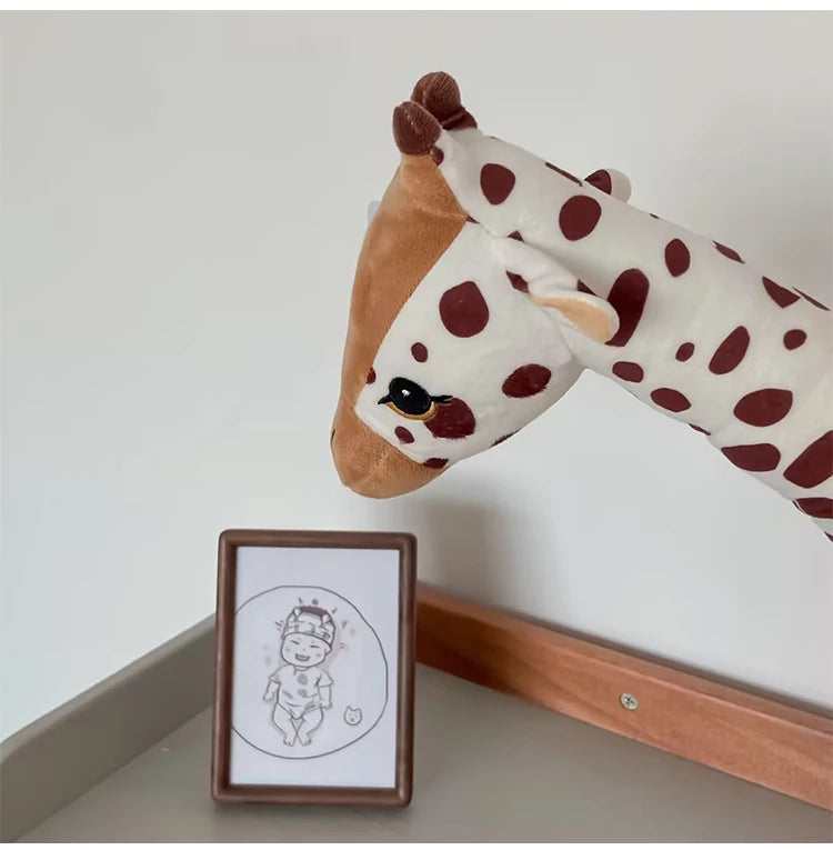 Brown Giraffe Baby Sleeping Companion Doll