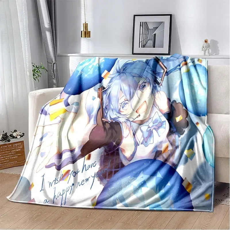 Anime Vocaloid Girl Blanket Kawaii Miku Lightweight Soft Bedspread