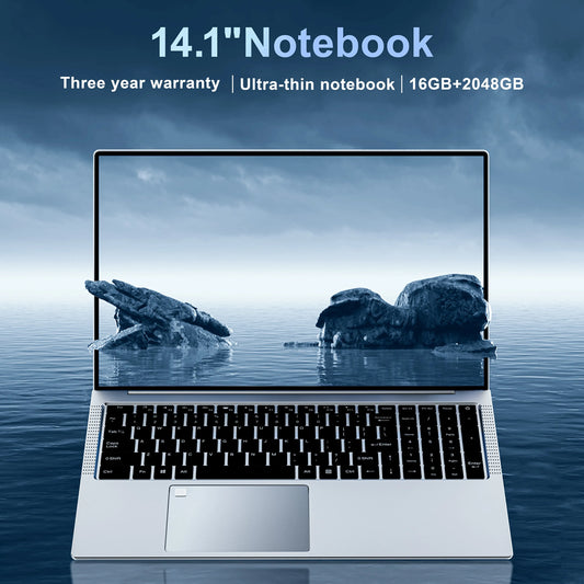 2024 New Laptop Computer Windows 11 Pro Ultra Slim Notebook