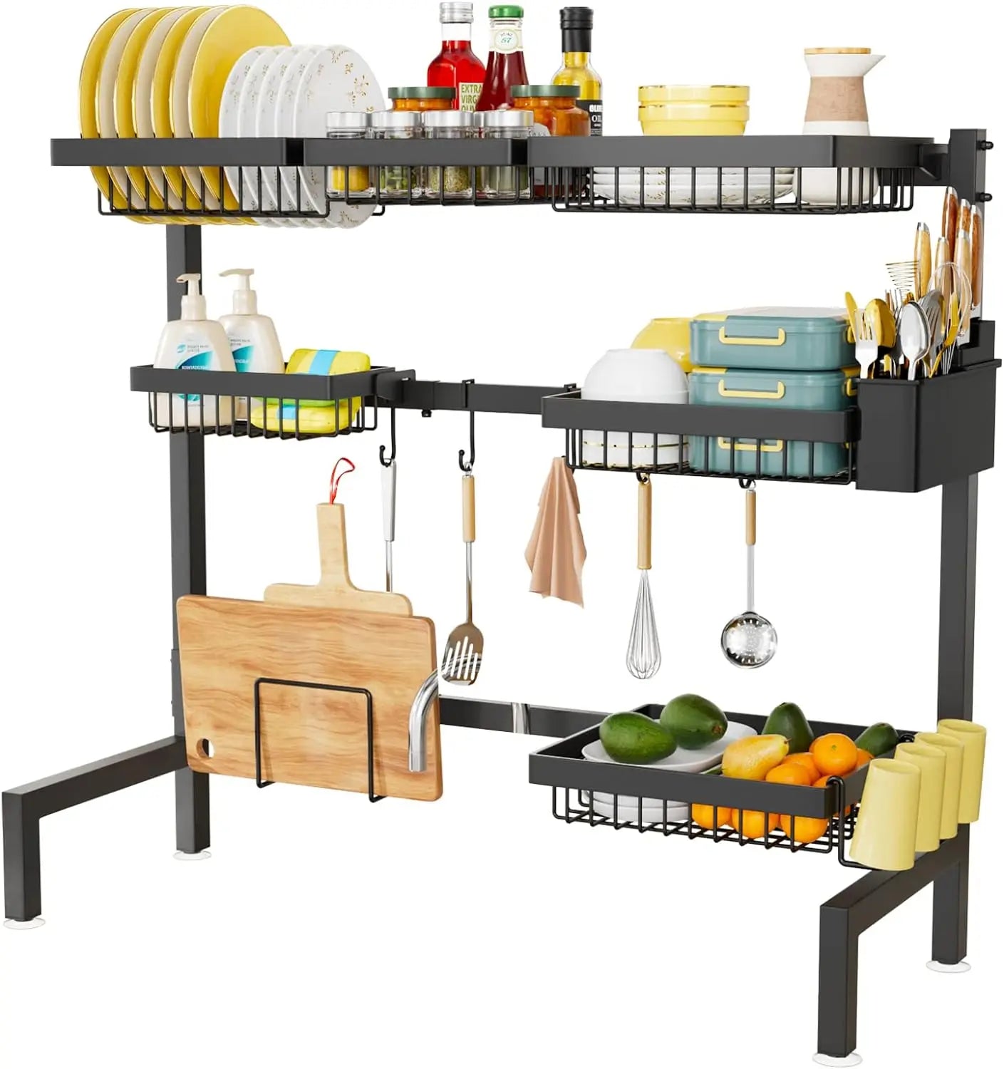 Over Sink Adjustable Dish Drying Rack