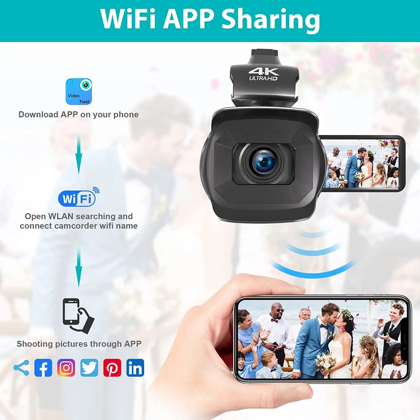 Digital Camera 4K Wifi Full HD Touch Screen Video