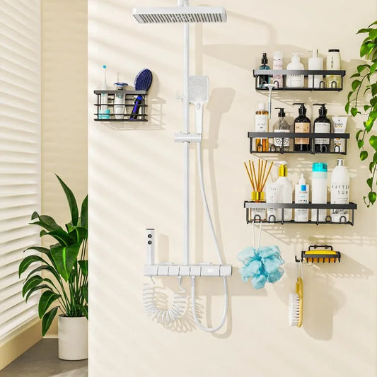 5 Pack Shower Caddy Shelf Organizers Rack