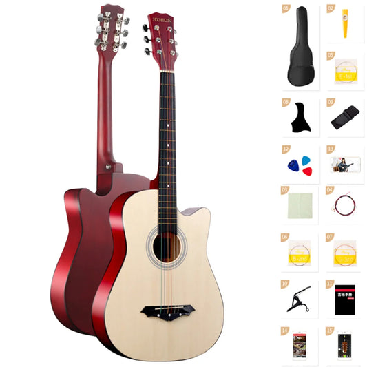 38 Inch Student Guitar with Starter Kit for Beginners