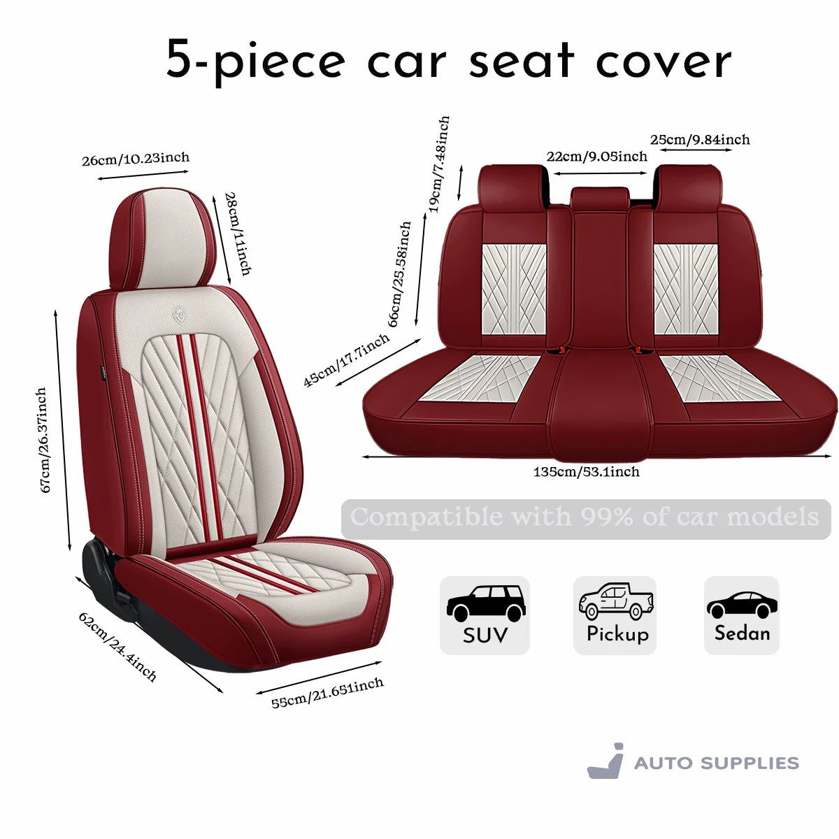 Car Seat Covers for 5 seats