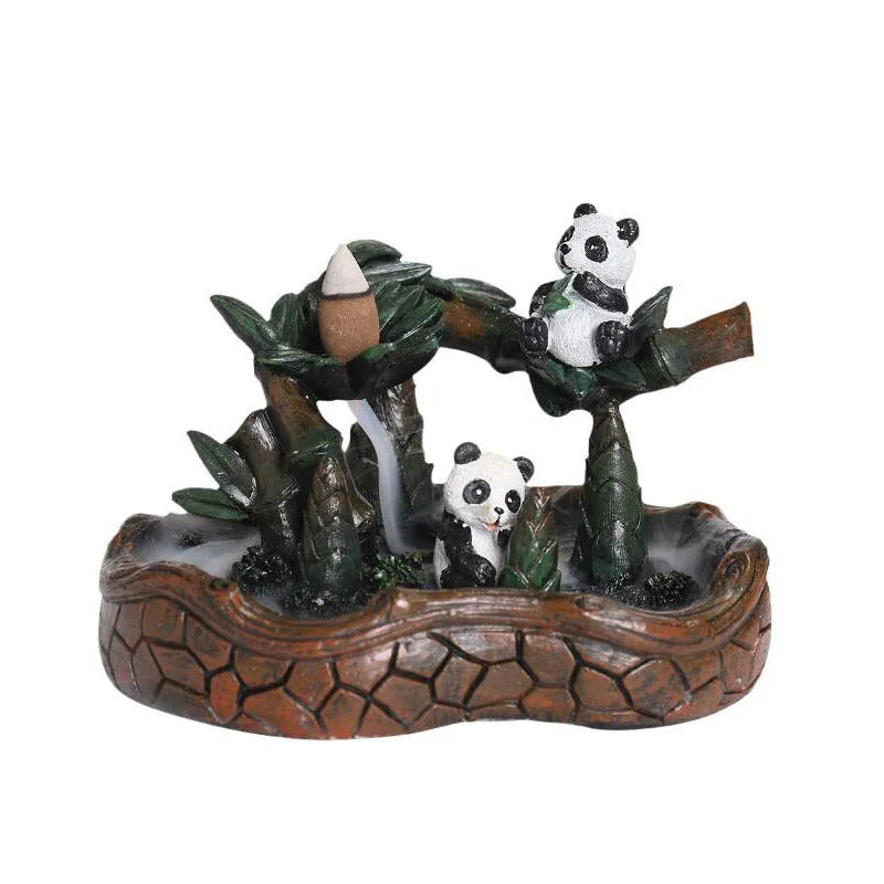 Panda Smoking Backflow Incense Burner