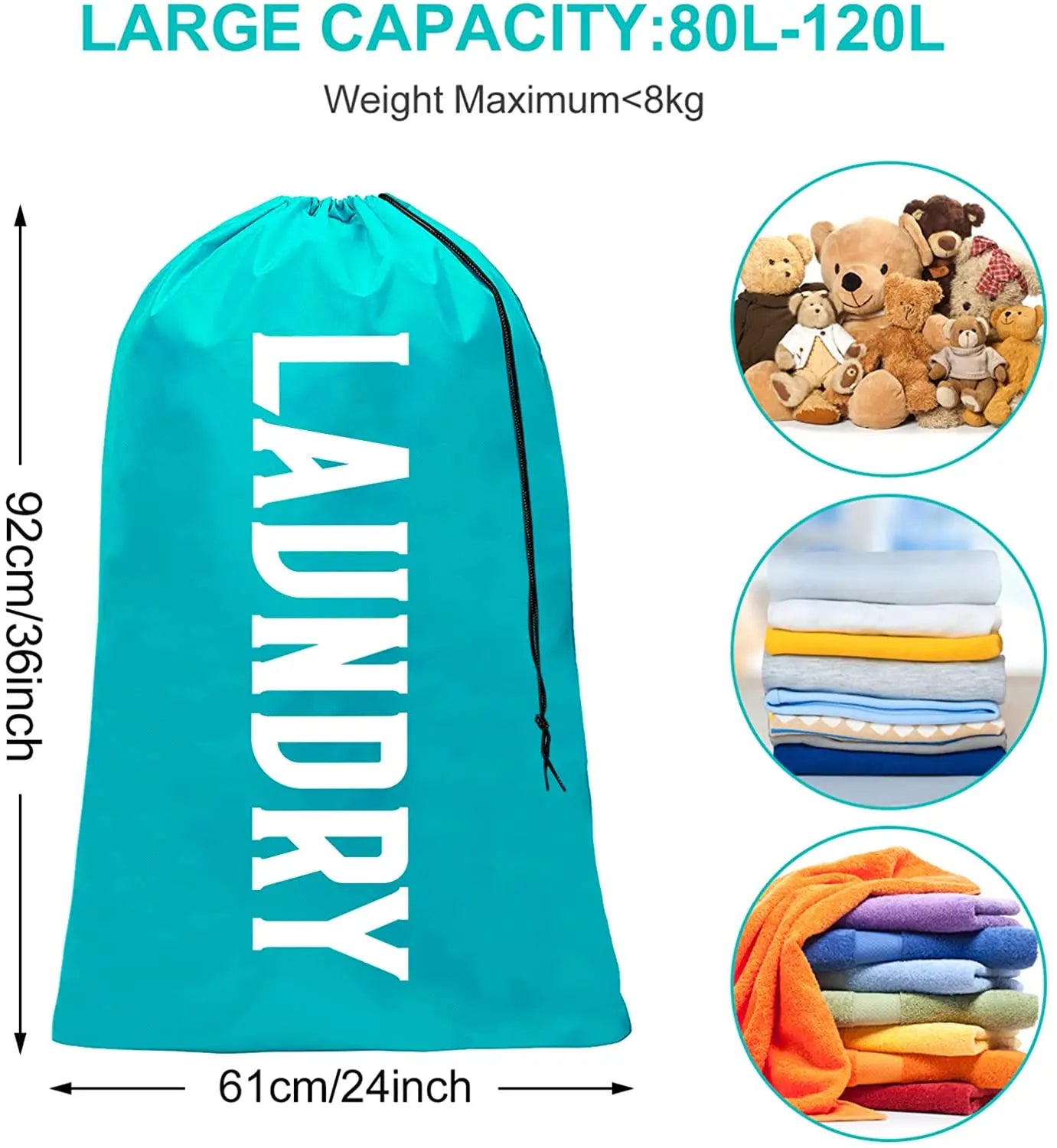 XL Travel Laundry Bags Dirty Clothes Organizer