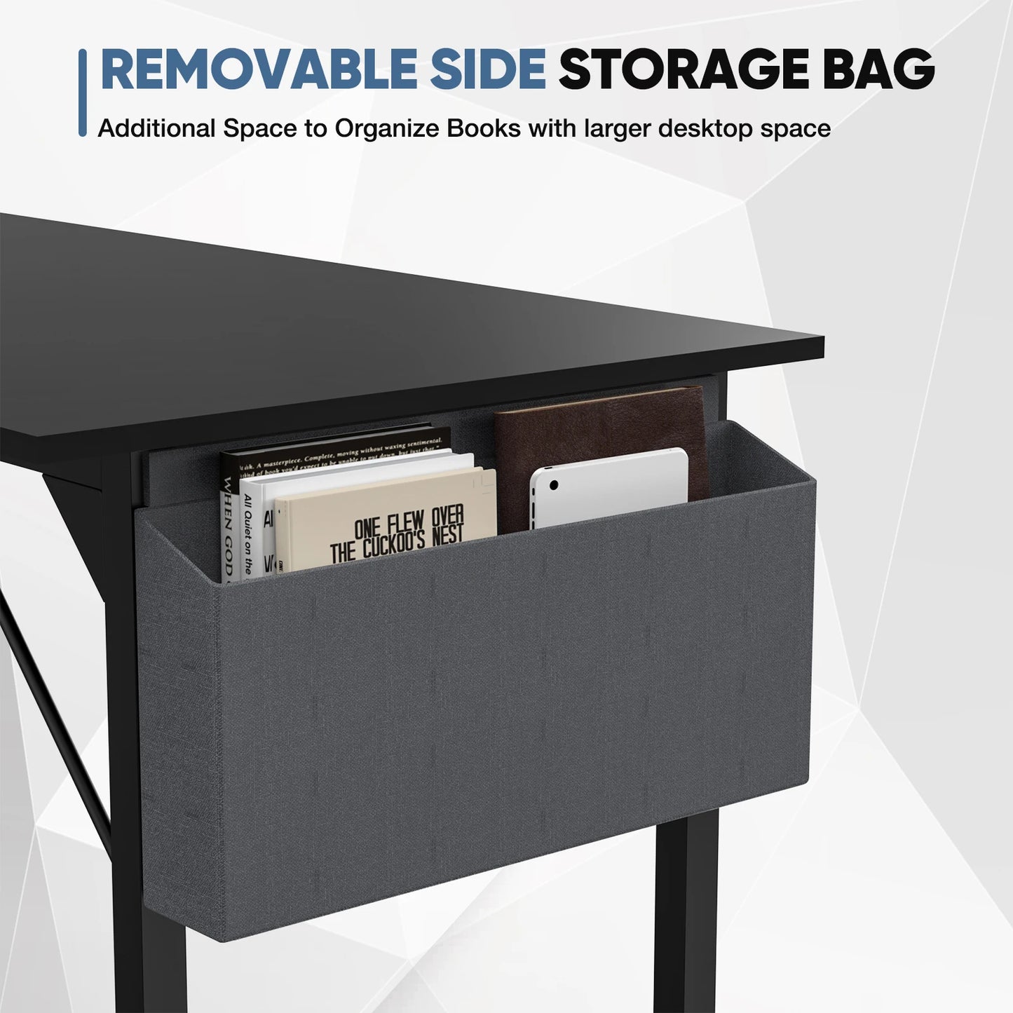 Writing Study Office Table  with Side Bag Headphone Hook