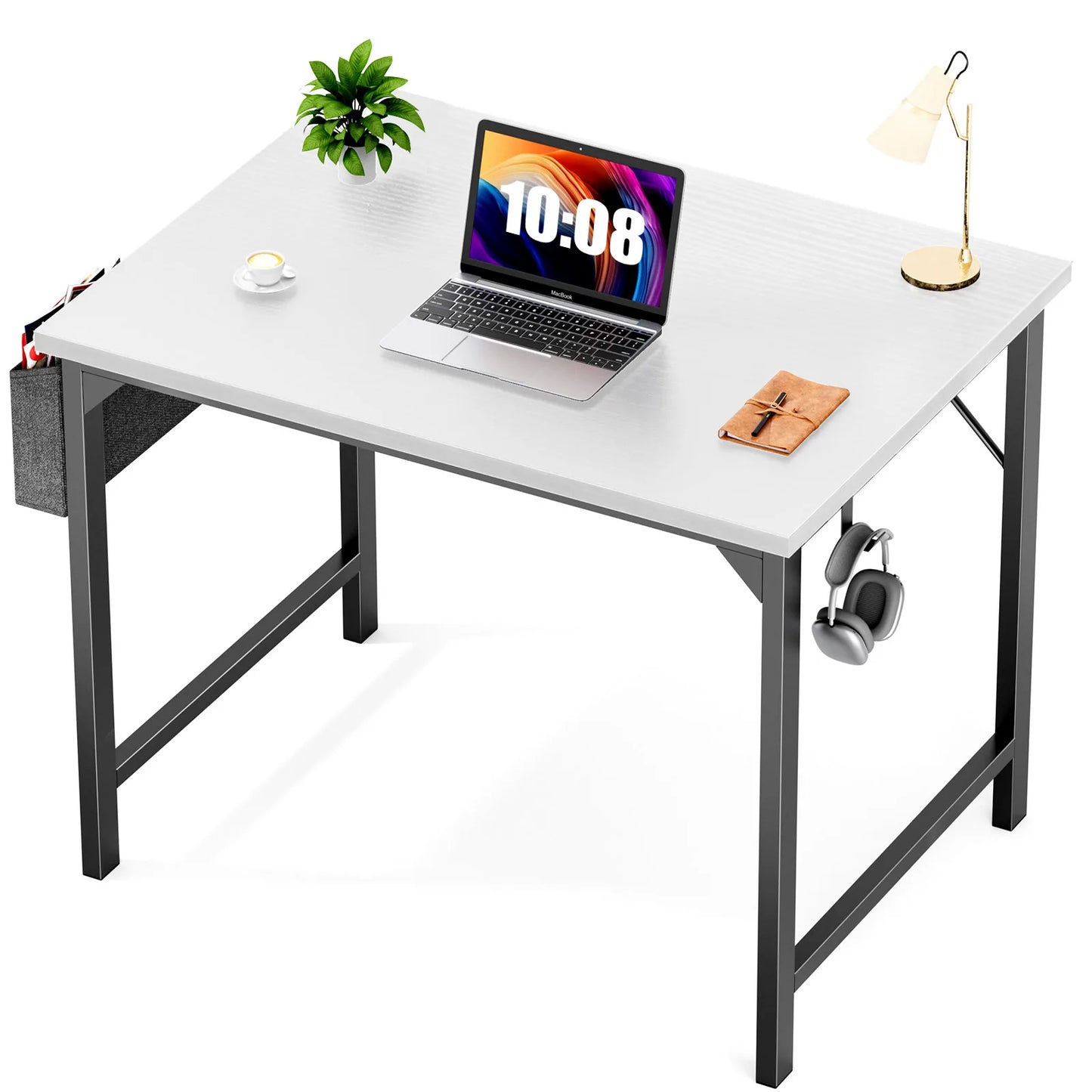 Writing Study Office Table  with Side Bag Headphone Hook