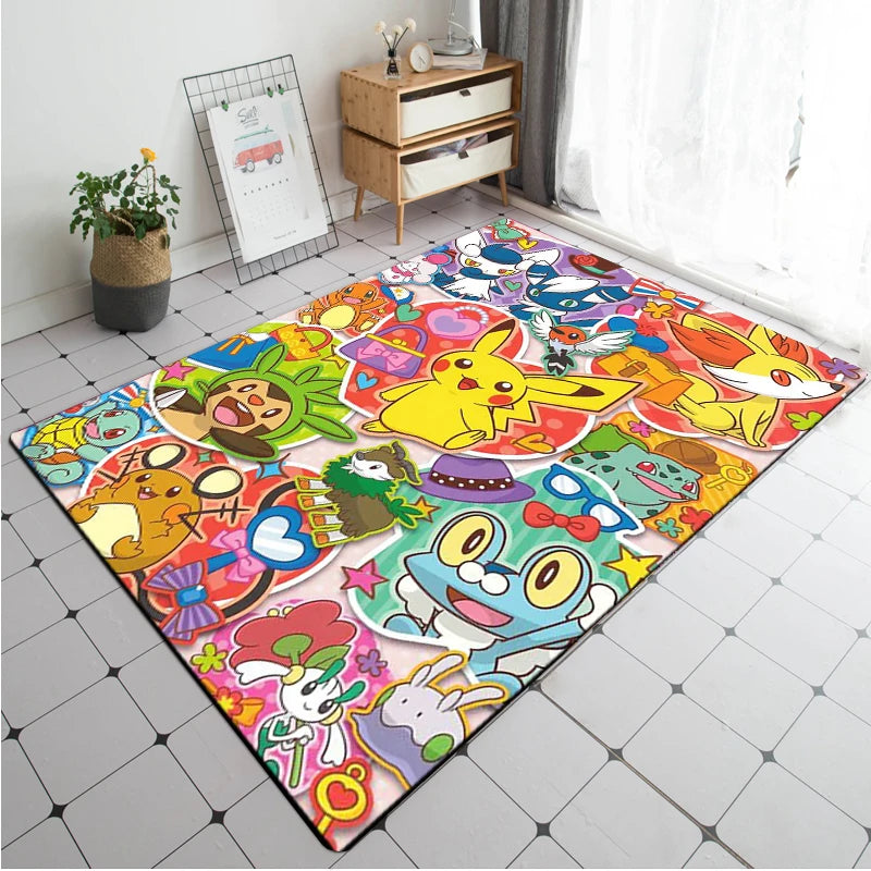 Japanese Anime Pokemon Pikachu Large Area Rug