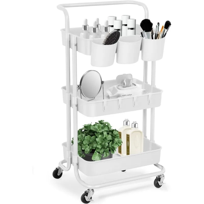 3 Tier Rolling Storage Cart with Wheels