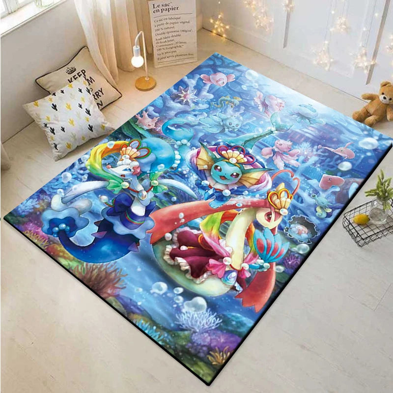 Japanese Anime Pokemon Pikachu Large Area Rug