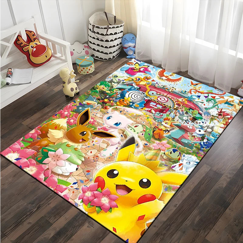 Japanese Anime Pokemon Pikachu Large Area Rug