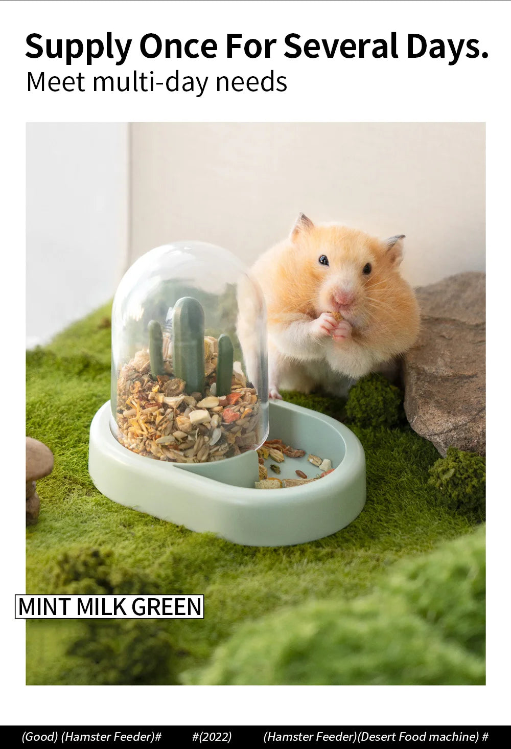 Hamster Food Dispenser Automatic Guinea Pig Feeder Food Bowl Pet Rabbit Hedgehog Squirrel Feeding Machine Small Animals Supplies