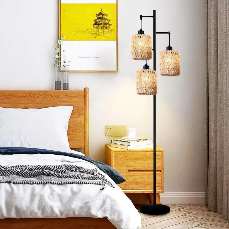 Tree Floor Lamp3-Lights Boho  Standing Lamp