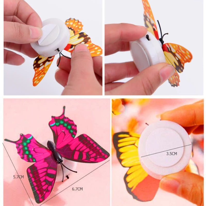 3D Butterfly Night Light Creative Toy Decorative Wall Lamp